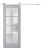 Sturdy Barn Door | Veregio 7412 Antracite with Frosted Glass | 6.6FT Silver Rail Hangers Heavy Hardware Set | Solid Panel Interior Doors Matte Grey