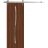 Modern Barn Door 18 x 80 inches | BASIC 3002 Oak Franko | 6.6FT Silver Rail Track Heavy Hardware Set | Solid Panel Interior Doors Walnut Franko