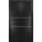 Sliding Closet Bi-fold Doors | Planum 0110 Chocolate Ash and Aluminum Strips | Sturdy Tracks Moldings Trims Hardware Set | Wood Solid Bedroom Wardrobe Doors Black Matte