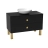 Modern Free Standing Bathroom Vanity with Washbasin | Dune Blue Matte Collection | Non-Toxic Fire-Resistant MDF-40" Black Matte