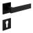 Door Euro Handle ANIK BRILLIANT02 for Magnetic Lock, Black, Entry Black