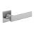 Door Euro Handle ANIK BRILLIANT02 for Magnetic Lock, Antique Satin Gold, Passage Satin Chrome