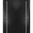 Sliding Closet Bypass Doors | Planum 0310 Chocolate Ash and Aluminum Strips | Sturdy Top Mount Rails Moldings Trims Hardware Set | Wood Solid Bedroom Wardrobe Doors Black Matte