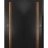 Sliding Closet Bypass Doors with Hardware | Planum 1010 Matte Black and Aluminum Strips | Sturdy Rails Moldings Trims Hardware Set | Modern Wood Solid Bedroom Wardrobe Doors Black Matte