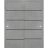Sliding Closet Bypass Doors | Planum 0015 Concrete and Aluminum Strips | Sturdy Rails Moldings Trims Hardware Set | Wood Solid Bedroom Wardrobe Doors Concrete