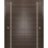 Sliding Closet Bypass Doors | Planum 0310 Chocolate Ash and Aluminum Strips | Sturdy Top Mount Rails Moldings Trims Hardware Set | Wood Solid Bedroom Wardrobe Doors Chocolate Ash