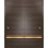 Sliding Closet Bypass Doors with Hardware | Planum 2010 Matte Black and Aluminum Strips | Sturdy Rails Moldings Trims Hardware Set | Modern Wood Solid Bedroom Wardrobe Doors Chocolate Ash