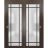 Sliding Closet Bypass Doors with Hardware | Planum 2112 Matte Black with Frosted Glass and Aluminum Strips | Sturdy Rails Moldings Trims Hardware Set | Modern Wood Solid Bedroom Wardrobe Doors Chocolate Ash