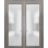 Sliding Closet Bypass Doors with Hardware | Planum 2102 Ginger Ash with Frosted Glass | Sturdy Rails Moldings Trims Hardware Set | Modern Wood Solid Bedroom Wardrobe Doors Ginger Ash