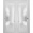 Sliding Closet Bypass Doors with Hardware | Planum 2102 Ginger Ash with Frosted Glass | Sturdy Rails Moldings Trims Hardware Set | Modern Wood Solid Bedroom Wardrobe Doors White