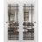 Sliding Closet Bypass Doors with | Lucia 2266 White Silk with Clear Glass and Aluminum Strips | Sturdy Rails Moldings Trims Hardware Set | Wood Solid Bedroom Wardrobe Doors White