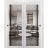 Sliding Closet Bypass Doors with | Lucia 2566 White Silk with Clear Glass and Aluminum Strips | Sturdy Rails Moldings Trims Hardware Set | Wood Solid Bedroom Wardrobe Doors White