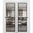 Sliding Closet Bypass Doors | Lucia 2466 Matte Black with Clear Glass and Aluminum Strips | Sturdy Rails Moldings Trims Hardware Set | Wood Solid Bedroom Wardrobe Doors White