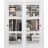 Sliding Closet 3 Lites Bypass Doors | Lucia 2555 White Silk with Clear Glass | Sturdy Rails Moldings Trims Hardware Set | Wood Solid Bedroom Wardrobe Doors White