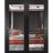 Sliding Closet Bypass Doors | Lucia 1299 White Silk with Mirror | Sturdy Rails Moldings Trims Hardware Set | Wood Solid Bedroom Wardrobe Doors Black Matte