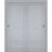 Sliding Closet Bypass Doors | Veregio 7411 White Silk | Sturdy Rails Moldings Trims Hardware Set | Wood Solid Bedroom Wardrobe Doors  Matte Grey