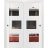 Sliding Closet Opaque Glass Bypass Doors 60 x 96 inches / Sete 6999 White Silk with Mirror / Rails Hardware Set / Wood Solid Bedroom Wardrobe Doors  White