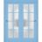 Sliding Closet Bypass Doors | Veregio 7412 Aquamarine with Frosted Glass | Sturdy Rails Moldings Trims Hardware Set | Wood Solid Bedroom Wardrobe Doors  Aquamarine