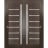 Sliding Closet Bypass Doors | Quadro 4088 Chocolate Ash with Frosted Glass | Sturdy Rails Moldings Trims Hardware Set | Wood Solid Bedroom Wardrobe Doors  Chocolate Ash