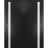 Sliding Closet Bypass Doors | Planum 0040 White Silk with Black Glass | Sturdy Rails Moldings Trims Hardware Set | Wood Solid Bedroom Wardrobe Doors  Black Matte