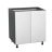 24" Base Cabinet High Double Door Grey White
