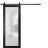 Sturdy Barn Door Frosted Tempered Glass | Planum 2102 Chocolate Ash with Frosted Glass | 6.6FT Black Rail Hangers Heavy Hardware Set | Modern Solid Panel Interior Doors Black Matte
