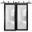Sliding Closet Barn Bypass Doors with Hardware | Planum 2102 White Silk with Frosted Glass | Sturdy 6.6ft Rails Hardware Set | Modern Wood Solid Bedroom Wardrobe Doors  Black Matte
