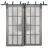 Sliding Closet 12 Lites Barn Bypass Doors | Felicia 3312 | Sturdy 6.6ft Rails Hardware Set | Wood Solid Bedroom Wardrobe Doors -36" x 80" (2* 18x80) Ginger Ash