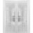 Solid French Double Frosted Glass Doors 12 Lites | Felicia 3312 Matte Black | Single Regural Panel Frame Trims | Bathroom Bedroom Sturdy Doors -36" x 80" (2* 18x80) White