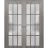 Sliding French Double Pocket Doors Frosted Glass 12 Lites | Felicia 3312 White Matte | Kit Trims Rail Hardware | Solid Wood Interior Bedroom Sturdy Doors -72" x 80" (2* 36x80) Ginger Ash
