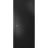 Sliding French Pocket Door with | Planum 0010 White Silk | Kit Trims Rail Hardware | Solid Wood Interior Bedroom Sturdy Doors Black Matte
