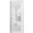 Solid French Door | Lucia 2552 Matte Black with Frosted Glass | Single Regular Panel Frame Trims Handle | Bathroom Bedroom Sturdy Doors  White