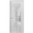 Solid French Door Frosted Glass 12 Lites | Felicia 3312 White Silk | Single Regural Panel Frame Trims Handle | Bathroom Bedroom Sturdy Doors -18" x 80" White