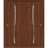 Sliding Closet Bypass Doors 36 x 80 inches | BASIC 3002 Ash Franko | Rails Hardware Set | Wood Solid Bedroom Wardrobe Doors Walnut Franko