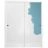 Sliding Closet Bypass Doors | Planum 0010 Matte Grey | Sturdy Rails Moldings Trims Hardware Set | Wood Solid Bedroom Wardrobe Doors Primed