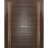 Solid French Double Doors | Planum 1010 Matte Black and Aluminum Strips | Wood Solid Panel Frame Trims | Closet Bedroom Chocolate Ash