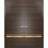Solid French Double Doors | Planum 2010 Chocolate Ash and Aluminum Strips | Wood Solid Panel Frame Trims | Closet Bedroom Chocolate Ash