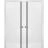 Planum Solid French Double Doors | Planum 0016 Walnut and Aluminum Strips | Wood Solid Panel Frame Trims | Closet Bedroom Sturdy Doors White