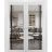 Solid French Double Doors | Lucia 2566 White Silk with Clear Glass and Aluminum Strips | Wood Solid Panel Frame Trims | Closet Bedroom Sturdy Doors White