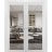 Solid French Double Doors | Lucia 2666 White Silk with Clear Glass and Aluminum Strips | Wood Solid Panel Frame Trims | Closet Bedroom Sturdy Doors White