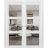 Solid French Double Doors 3 Lites | Lucia 2555 White Silk with Clear Glass | Wood Solid Panel Frame Trims | Closet Bedroom Sturdy Doors White