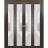 Sliding Closet Double Bi-fold Doors | Planum 2102 Chocolate Ash with Frosted Glass | Sturdy Tracks Moldings Trims Hardware Set | Wood Solid Bedroom Wardrobe Doors  Chocolate Ash