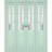 Sliding Closet Double Bi-fold Doors | Veregio 7339 Oliva with Frosted Glass | Sturdy Tracks Moldings Trims Hardware Set | Wood Solid Bedroom Wardrobe Doors  Oliva