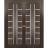 Sliding Closet Double Bi-fold Doors | Quadro 4088 Matte Black with Frosted Glass | Sturdy Tracks Moldings Trims Hardware Set | Wood Solid Bedroom Wardrobe Doors  Chocolate Ash