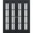 Sliding Closet Double Bi-fold Doors | Veregio 7412 Antracite with Frosted Glass | Sturdy Tracks Moldings Trims Hardware Set | Wood Solid Bedroom Wardrobe Doors  Antracite
