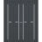 Sliding Closet Double Bi-fold Doors | Veregio 7288 Antracite with Frosted Glass | Sturdy Tracks Moldings Trims Hardware Set | Wood Solid Bedroom Wardrobe Doors  Antracite