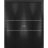 Sliding Closet Double Bi-fold Doors | Planum 0110 Matte Black and Aluminum Strips | Sturdy Tracks Moldings Trims Hardware Set | Wood Solid Bedroom Wardrobe Doors Black Matte