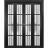 Sliding Closet Double Bi-fold Doors | Felicia 3312 Ginger Ash with Frosted Glass | Sturdy Tracks Moldings Trims Hardware Set | Wood Solid Bedroom Wardrobe Doors  Black Matte
