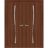 Interior Solid French Double Doors 36 x 80 inches | BASIC 3002 Walnut Franko | Wood Interior Solid Panel Frame | Closet Bedroom Modern Doors Walnut Franko