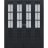 Sliding Closet Double Bi-fold Doors | Veregio 7339 Oliva with Frosted Glass | Sturdy Tracks Moldings Trims Hardware Set | Wood Solid Bedroom Wardrobe Doors  Antracite